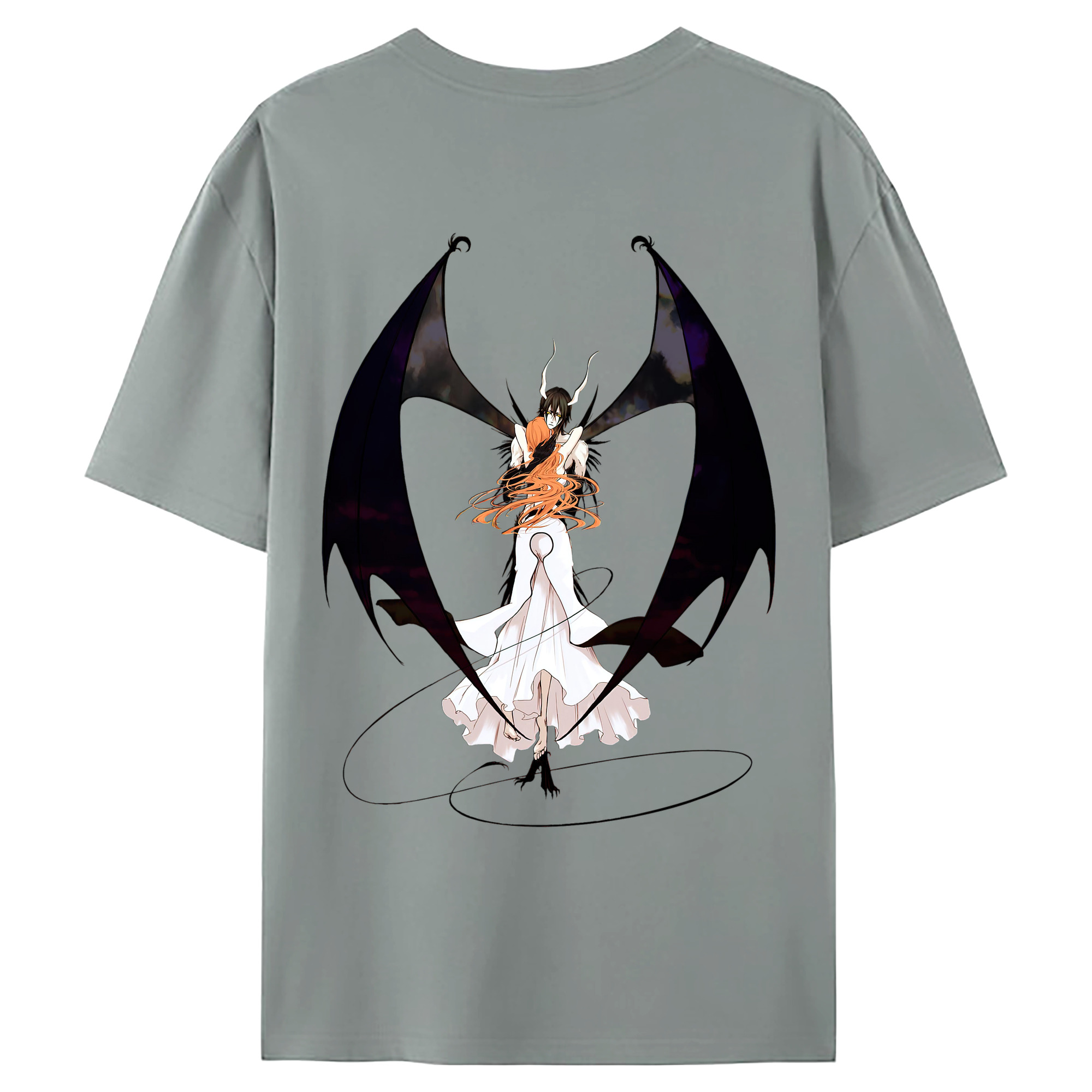 （画像用） ブリーチ ウルキオラ·シファー BLEACH Ulquiorra cifer 綿100％ メンズ半袖Tシャツ（バックプリント） 通気性
